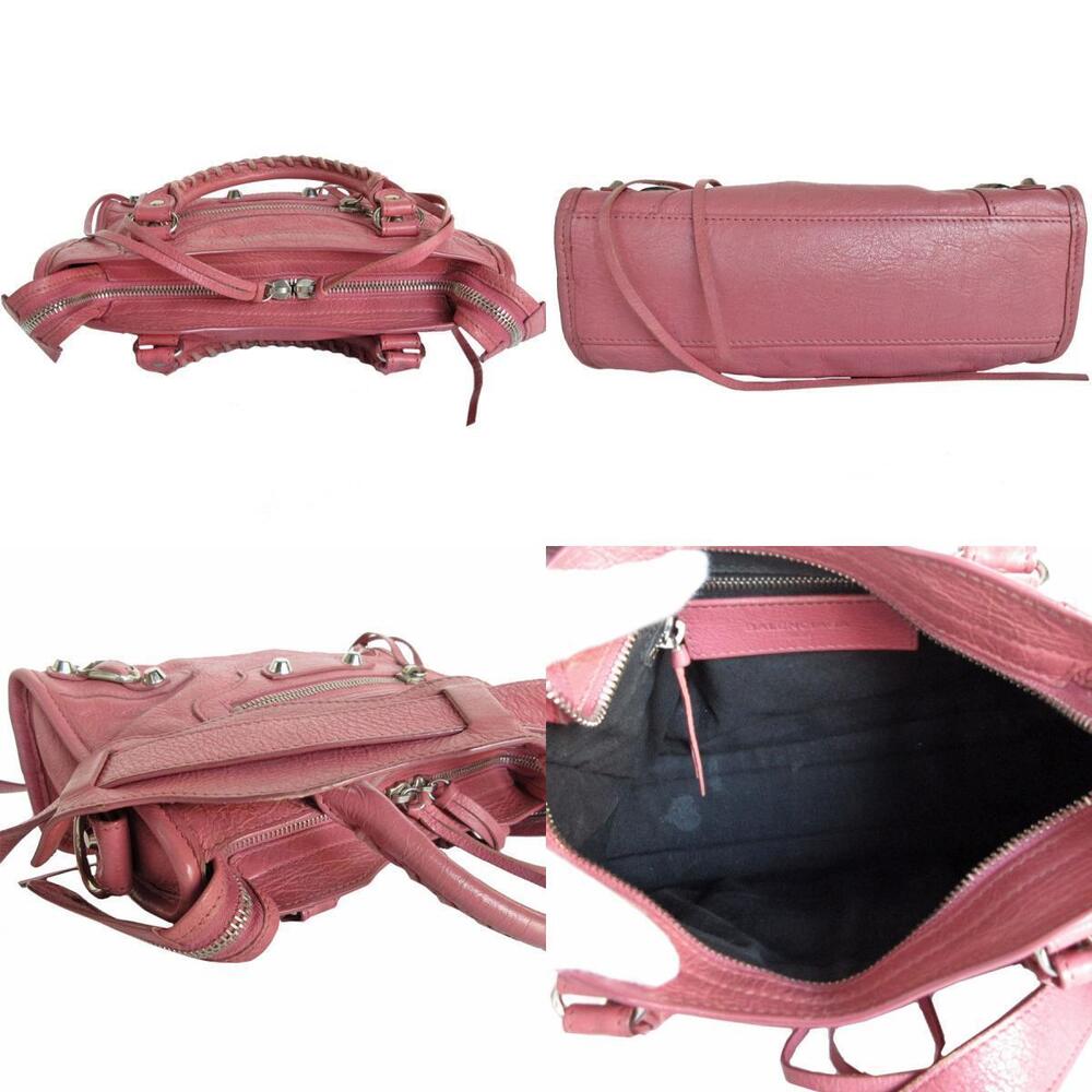 Balenciaga City crossbody shoulder bag pink silver leather - Picture 4 of 4